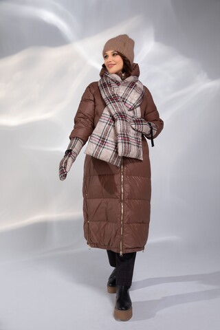 Э3348-223/м/22-02 Пальто утепленное в комплекте с рукавицами Franco Vello